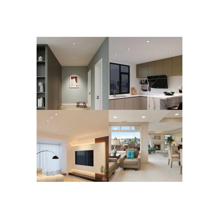 18w Tasarruflu Led Yuvarlak Beyaz Işık Sıva Altı Slim Panel Tavan Aydınlatma Armatürü 50 Adet