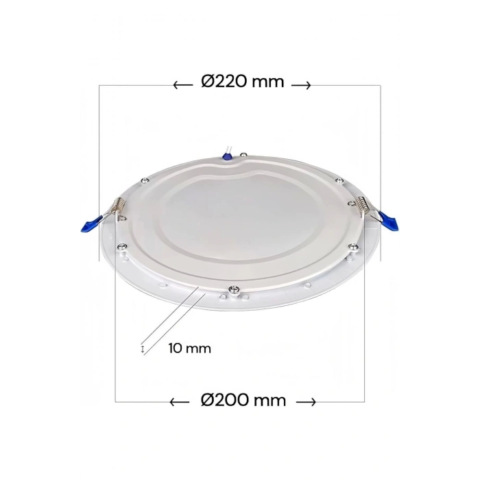18w Tasarruflu Led Yuvarlak Beyaz Işık Sıva Altı Slim Panel Tavan Aydınlatma Armatürü 50 Adet