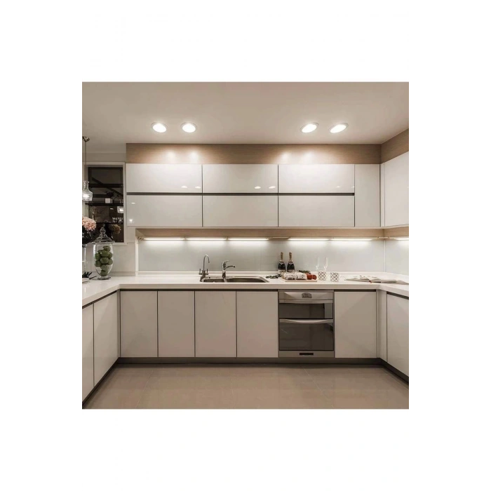 15w Tasarruflu Led Yuvarlak Beyaz Işık Sıva Altı Slim Panel Tavan Aydınlatma Armatürü 1 Adet