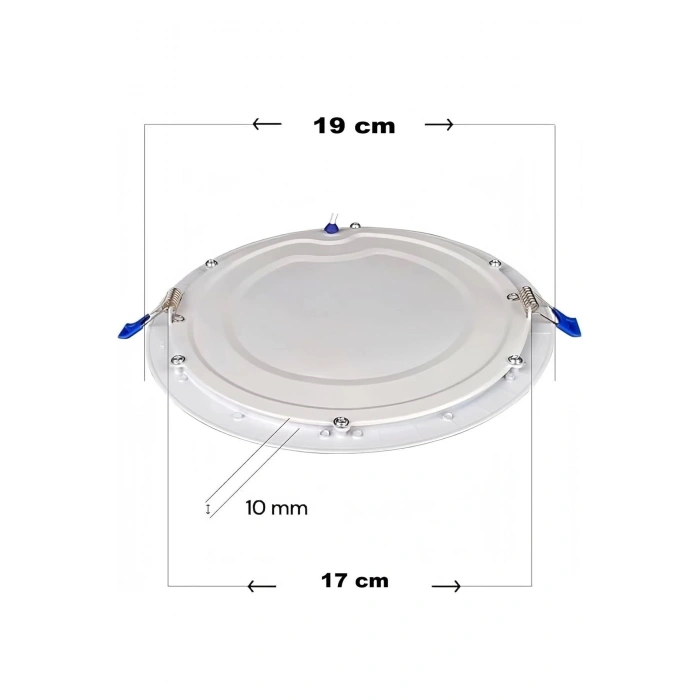 15w Tasarruflu Led Yuvarlak Beyaz Işık Sıva Altı Slim Panel Tavan Aydınlatma Armatürü 1 Adet