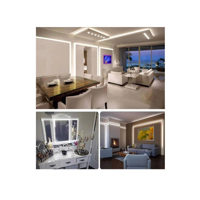 3 Çipli Iç Mekan Beyaz Işık Şerit Led 50 Metre