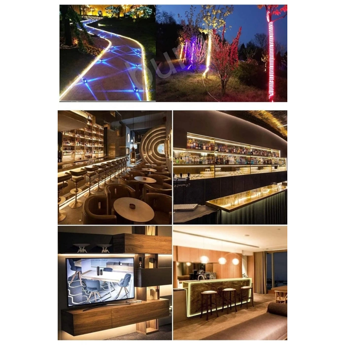 Neon 12 Volt Esnek Hortum led Gün Işığı 5 Metre