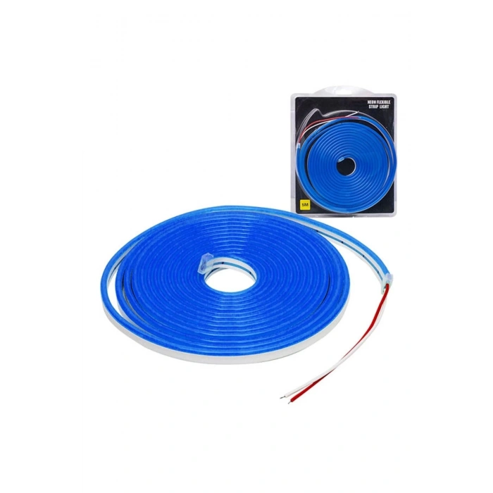 Neon 12 Volt Esnek Hortum led Mavi 5 Metre