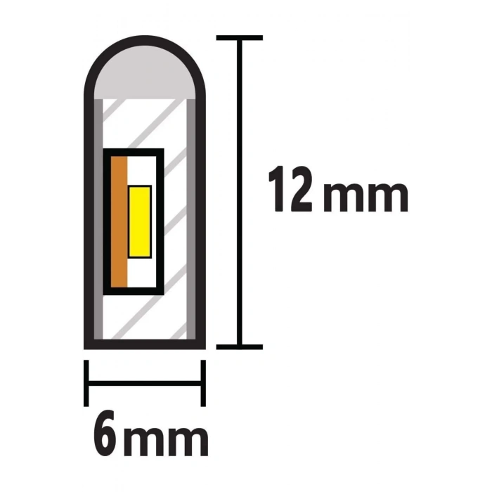 Neon 12 Volt Esnek Hortum led Mavi 5 Metre