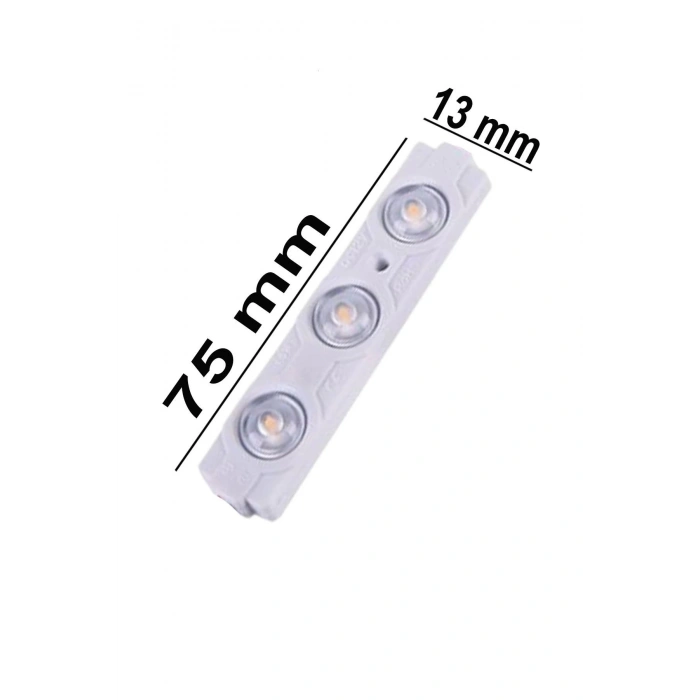 3 Ledli Parmak Led Modül 1.5w 2835 Smd Mercekli Mavi - 15 Adet