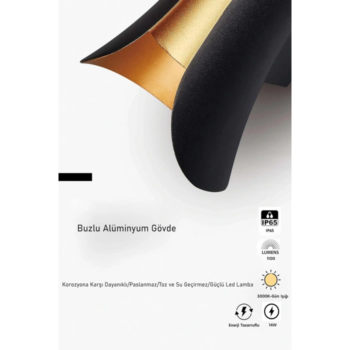 Butterfly Çift Yönlü Iç Ve Dış Mekan Duvar Aplik Paslanmaz, Toz Ve Su Geçirmez Duvar Aplik