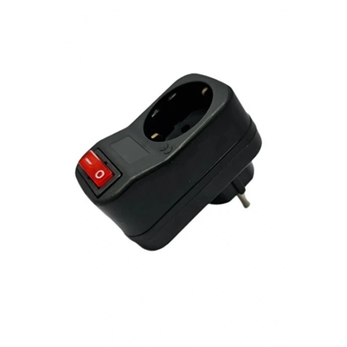 Siyah Akım Korumalı Tekli Anahtar Priz Yüksek Akım 4 Adet