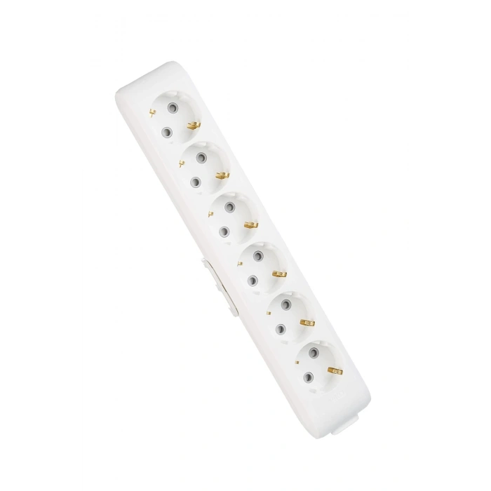 Grup Priz Topraklı 6lı Beyaz Çoklu Askılı Priz 4 Adet