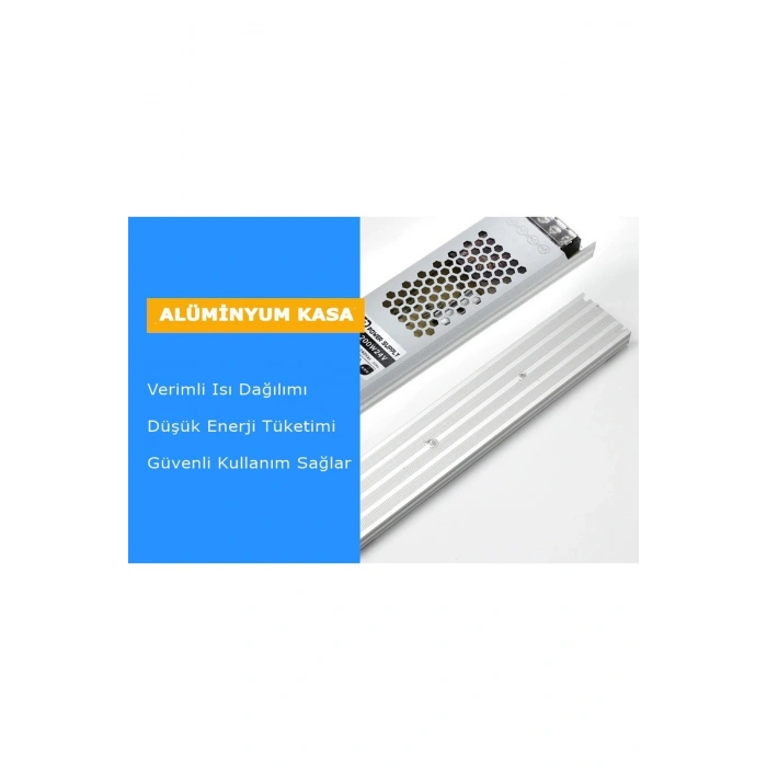 100W 5A Ultra Slim Şerit Led Trafosu