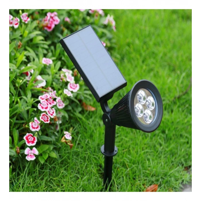 7w Güneş Enerjili Amber Işık Profesyonel Bahçe Sokak Dış mekan Aydınlatma Projektör 10 Adet