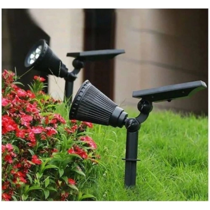 7w Güneş Enerjili Amber Işık Profesyonel Bahçe Sokak Dış mekan Aydınlatma Projektör 10 Adet