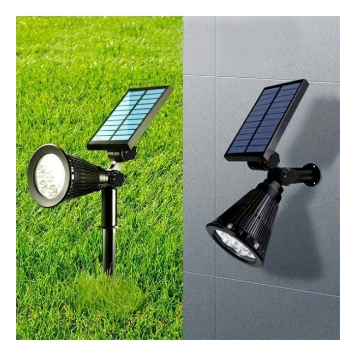 7w Güneş Enerjili Amber Işık Profesyonel Bahçe Sokak Dış mekan Aydınlatma Projektör 10 Adet