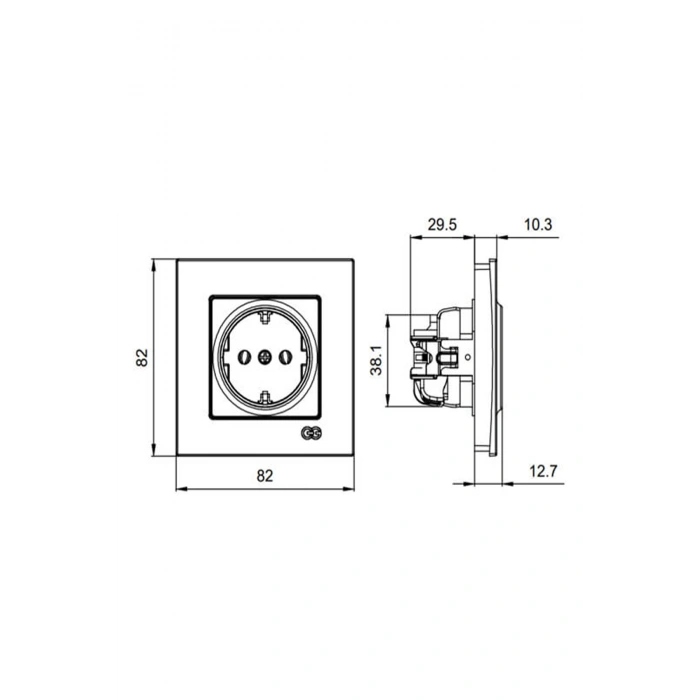 Beyaz Topraklı Karen Çerçeveli Priz 6 Adet