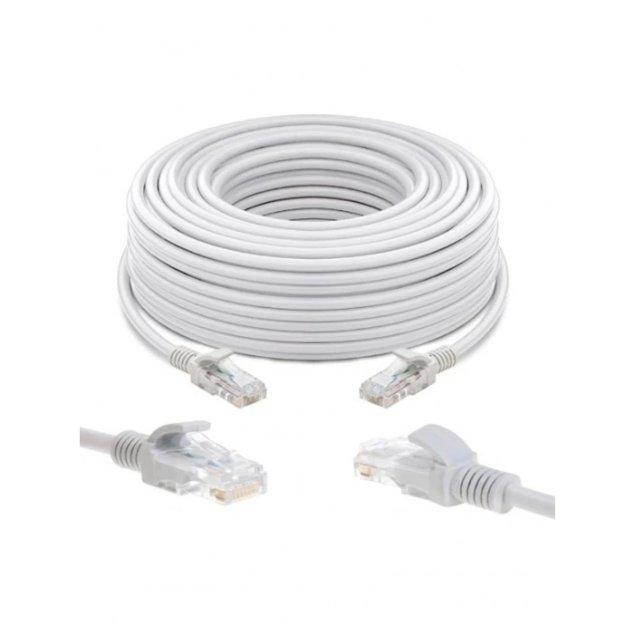 Cat6 Lan Internet Data Kablosu(ethernet Modem Rj45 Uçlu Jacklı Network Adsl 90 Metre