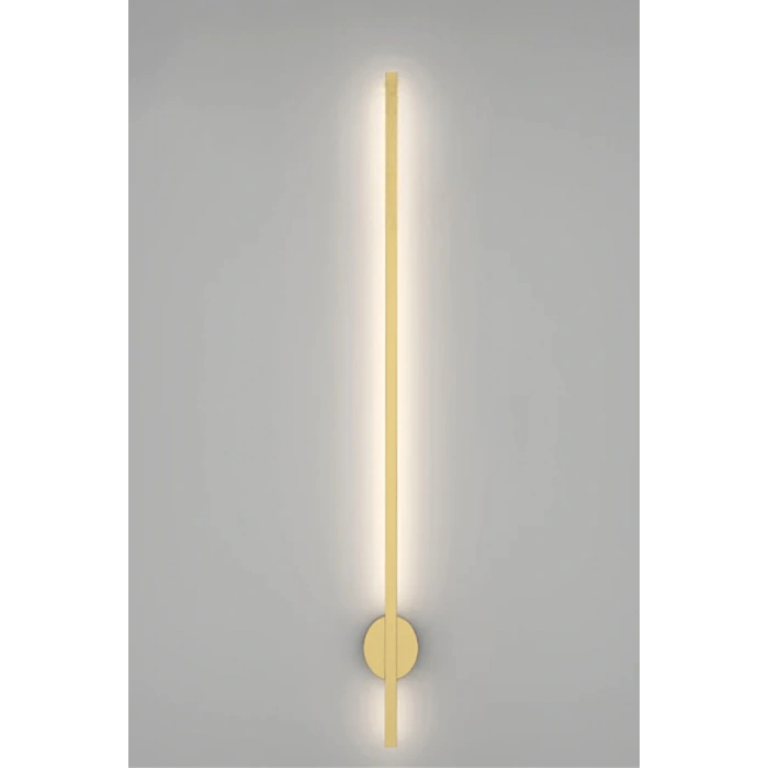 Dekoratif 20W İç Mekan Gold Kasa Gün Işığı 80 cm Duvar Aplik PİLLİ 2 Adet