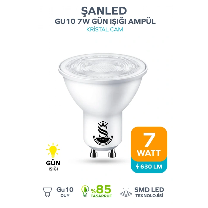GU10 7W Gün Işığı Ampül 1 Adet