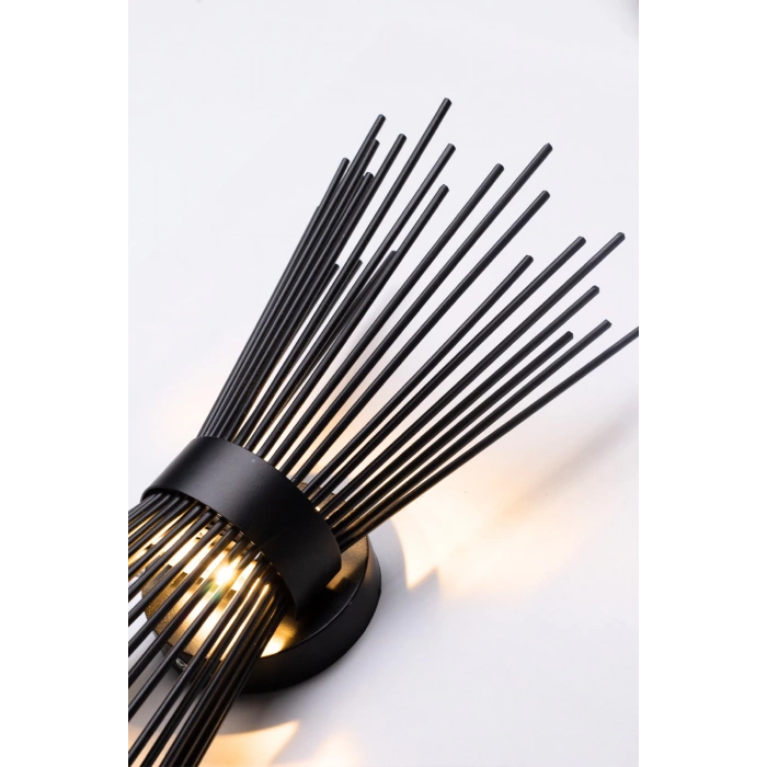 Kirpi Modeli Metal Çift Yönlü Gün Işığı Siyah Kasa Duvar Aydınlatma Pilli Aplik