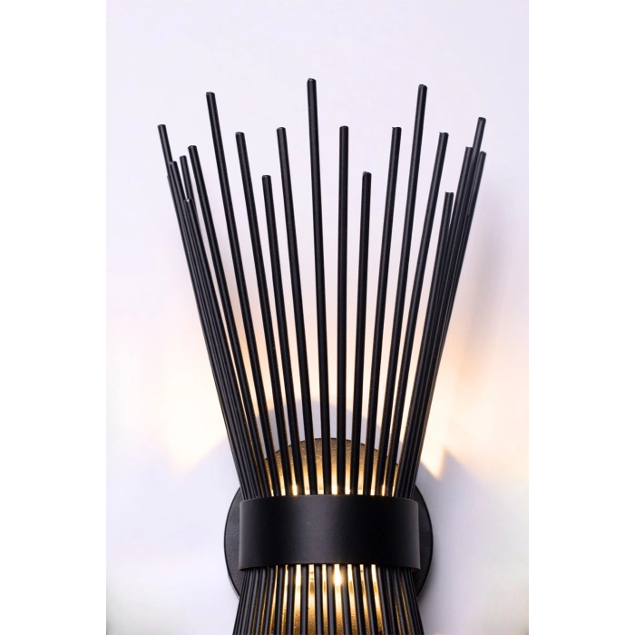 Kirpi Modeli Metal Çift Yönlü Gün Işığı Siyah Kasa Duvar Aydınlatma Pilli Aplik