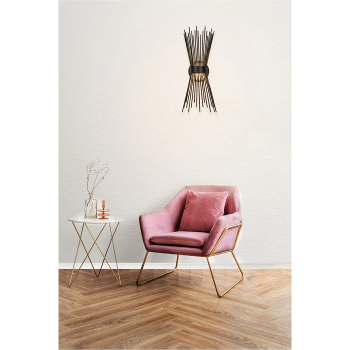 Kirpi Modeli Metal Çift Yönlü Gün Işığı Siyah Kasa Duvar Aydınlatma Pilli Aplik