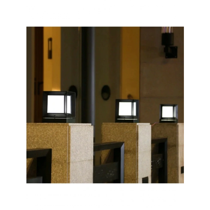 Küp Bahçe Aydınlatma Armatürü Set Üstü Dekoratif Aplik 10 Adet