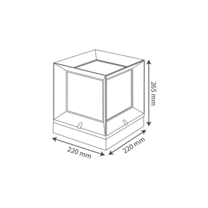 Küp Bahçe Aydınlatma Armatürü Set Üstü Dekoratif Aplik 10 Adet