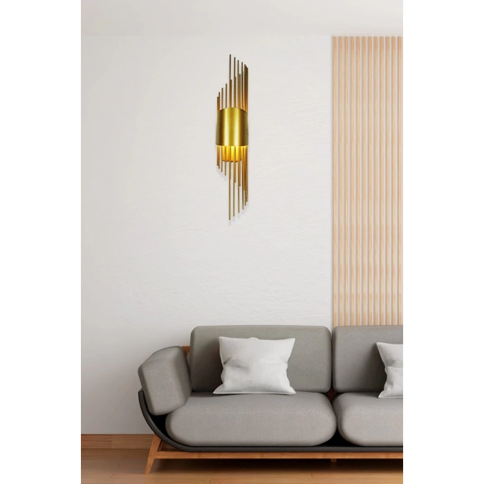 Sarkıt Modeli Metal Çift Yönlü Gün Işığı GOLD KASA Duvar Aydınlatma Pilli Aplik