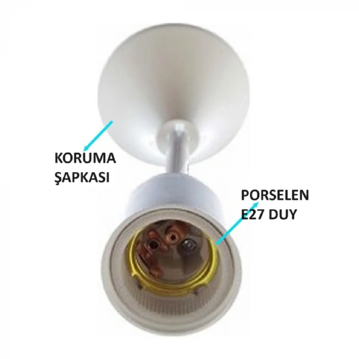 Tijli Duy Porselenli Asma Aparatlı Ampul Duyu 20 Adet