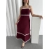 Julıan Model Askılı Elbise -Bordo