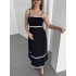 Julıan Model Askılı Elbise -Siyah