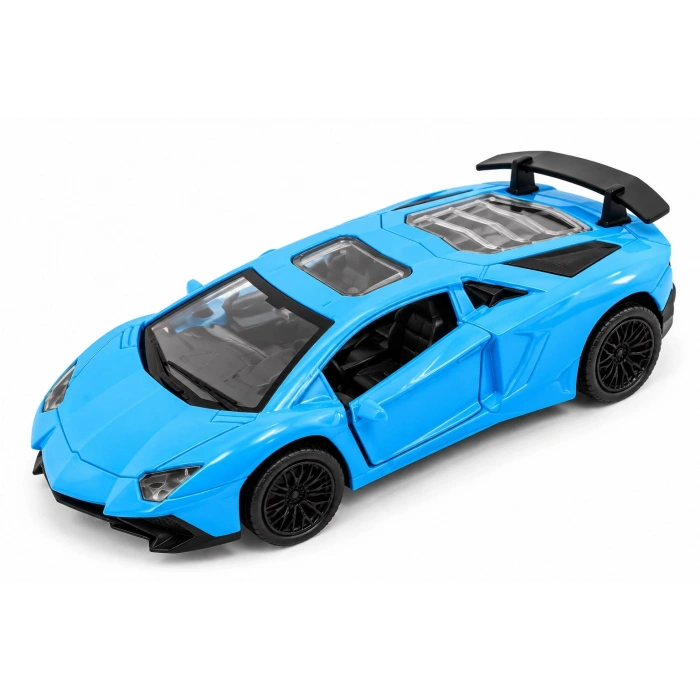 12.5 Cm Oyuncak Metal Spor Araba Lamborghini Aventador Mavi