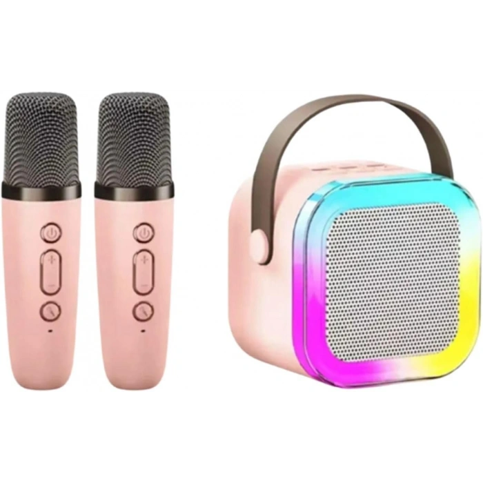 2 Mikarfonlu Kareoke Set Cep Boyu