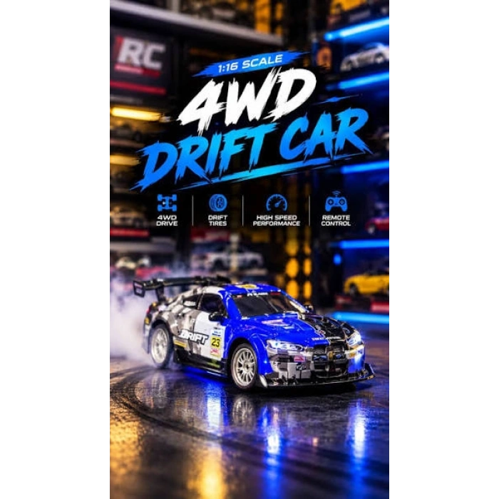 4WD Drift Arabası Mavi - Pembe