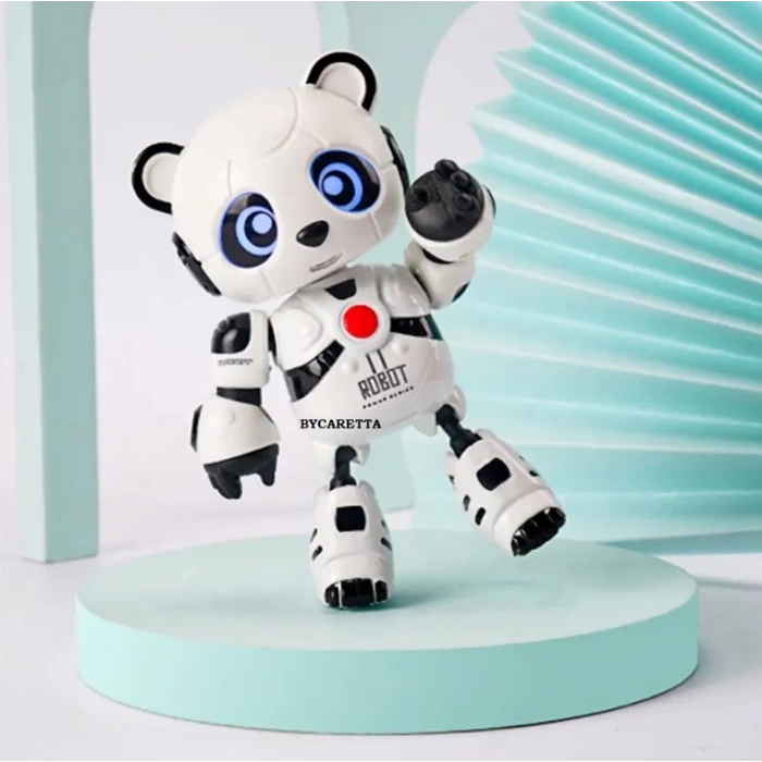 İnteraktif Şarjlı Müzikli Akıllı Die-cast Panda Robot oyuncak