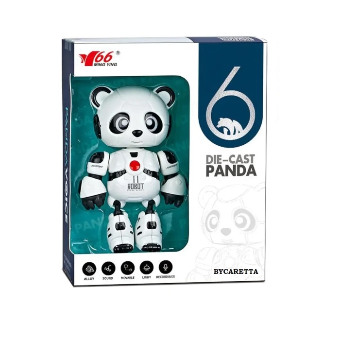 İnteraktif Şarjlı Müzikli Akıllı Die-cast Panda Robot oyuncak