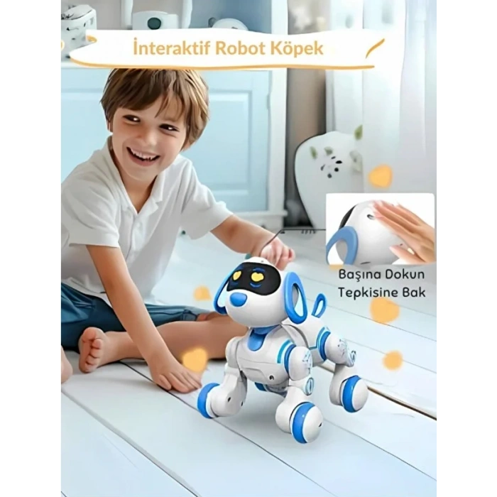 Uzaktan Kumandalı Çok Fonksiyonlı Akllı Aktivite & Eğlence Robot Köpek