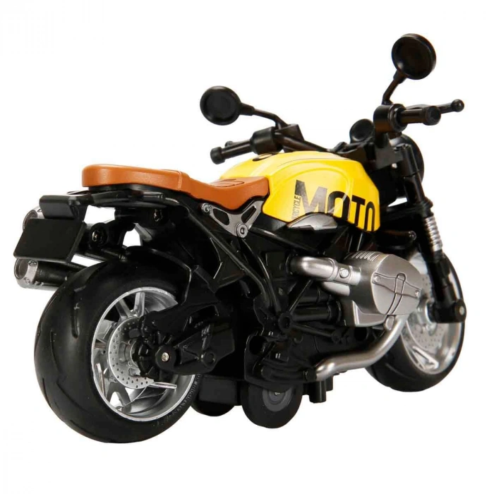 1:12 Sesli ve Işıklı Latte Die Cast Çek Bırak Motosiklet ve Tamir Atölyesi Seti