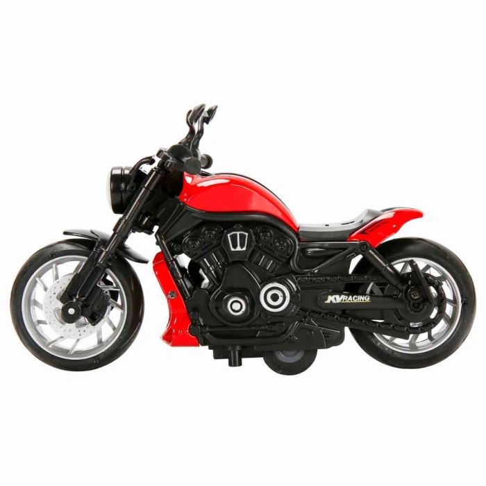 1:12 Sesli ve Işıklı Harley Wolverine Die Cast Çek Bırak Motosiklet ve Tamir Atölyesi Seti