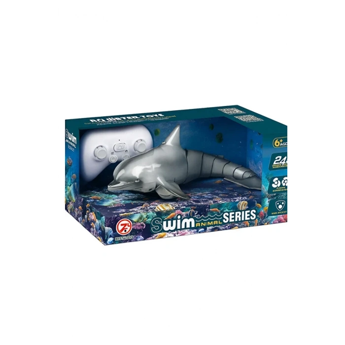 Uzaktan Kumandalı 38 cm Yüzen Su Püskürten Şarjlı Köpek Balığı Su Geçirmez Kumanda