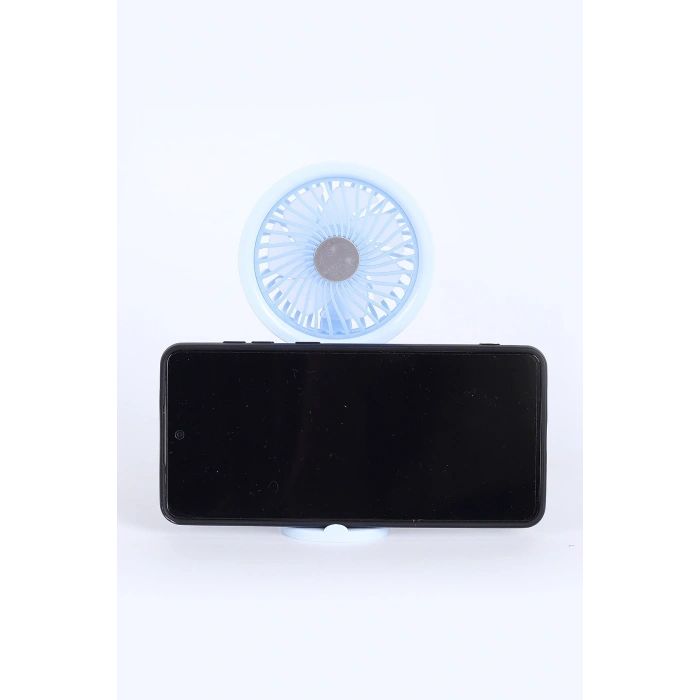 Şarjlı Mini El Fanı Telefon Standlı