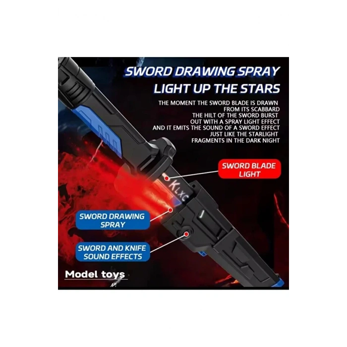 44 Cm Kıvılcım Çıkartan Özel Efektli Şarjlı Işın Kılıcı