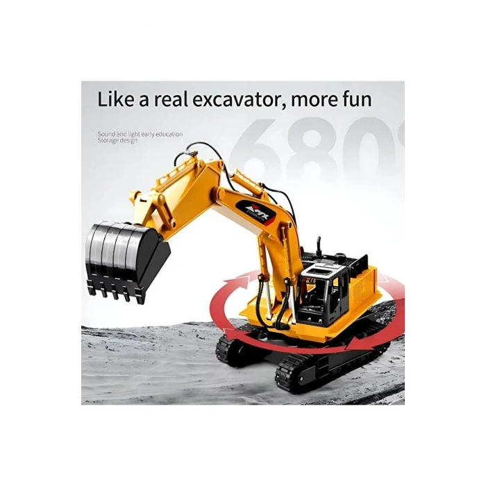 1:24 Uzaktan Kumandalı Şarjlı Işıklı Kepçe 360 Derece Dönen 27MHz