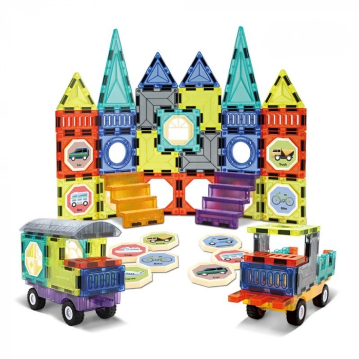 Seyahat Tipi Metal Kutulu Mini Magnetic Yapı Blokları 3D Puzzle 24 Parça