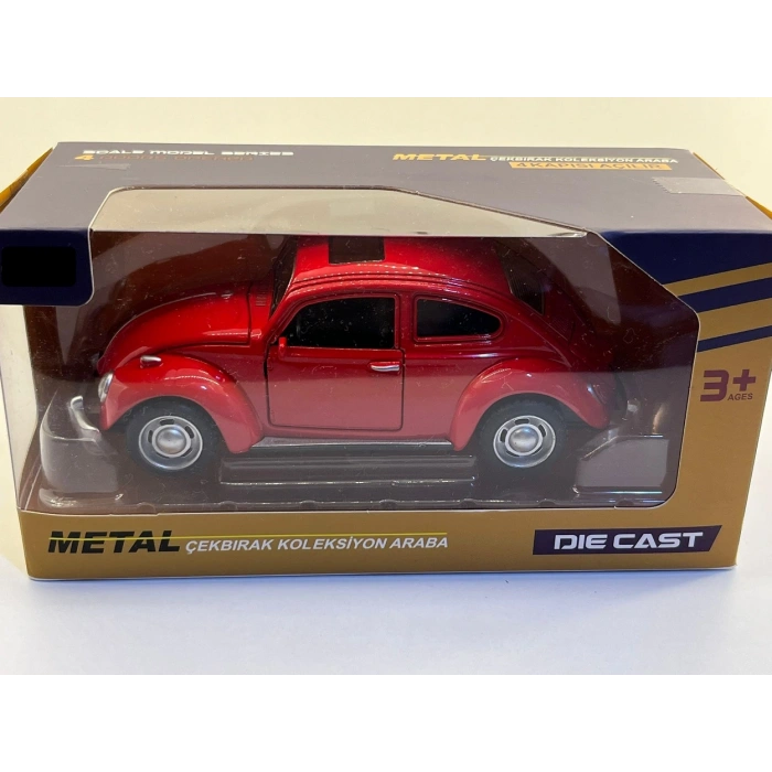 Işıklı Sesli Metal Çek Bırak Araba 15 Cm Kırmızı 89384