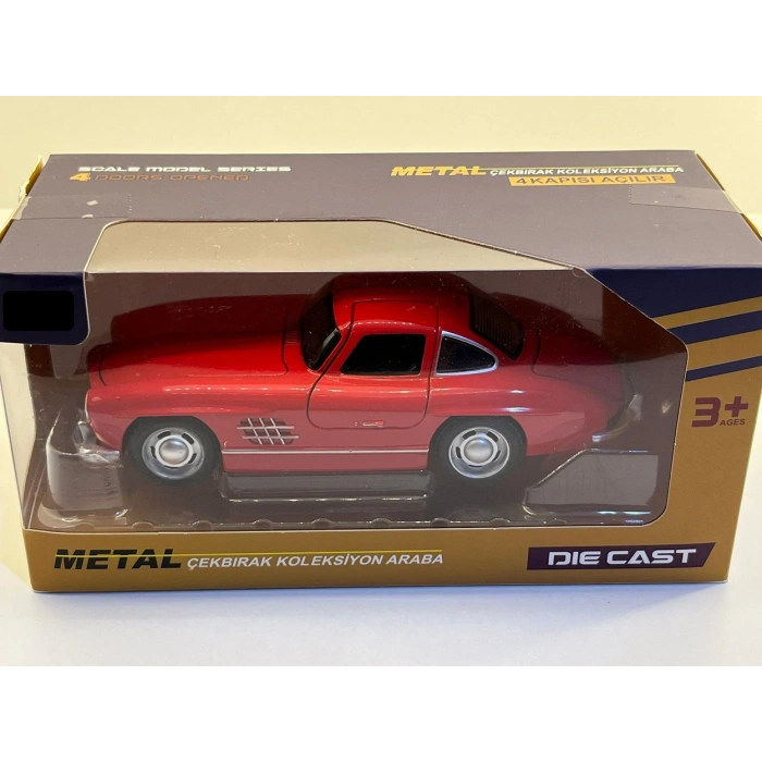 Işıklı Sesli Metal Çek Bırak Araba 15 Cm Kırmızı 99742