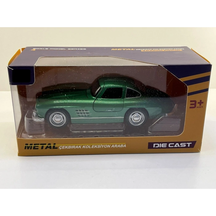Işıklı Sesli Metal Çek Bırak Araba 15 Cm Yeşil 24810