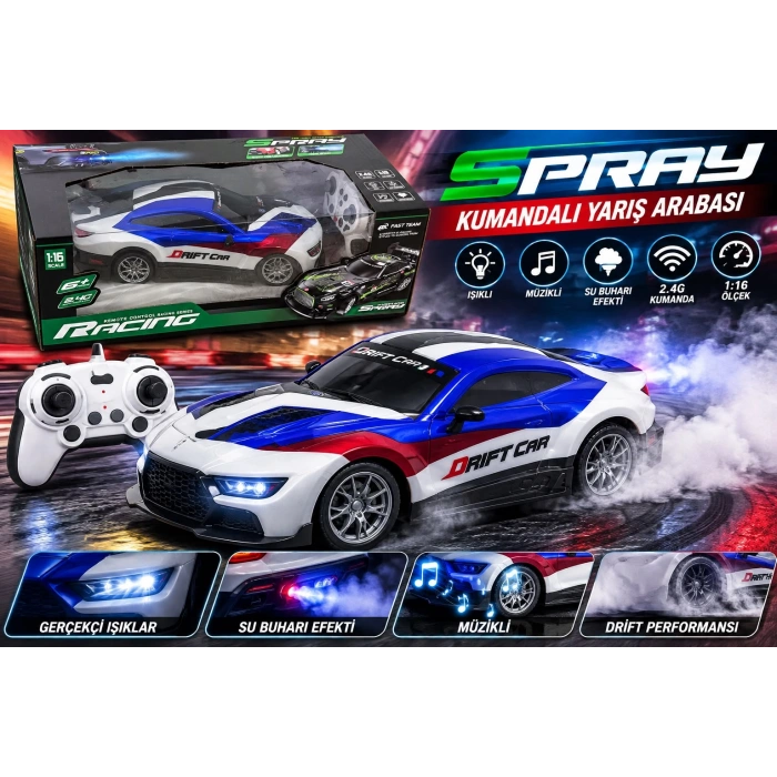 1:16 Ölçekli Gerçekçi Drift Aracı Uzaktan Kumandalı