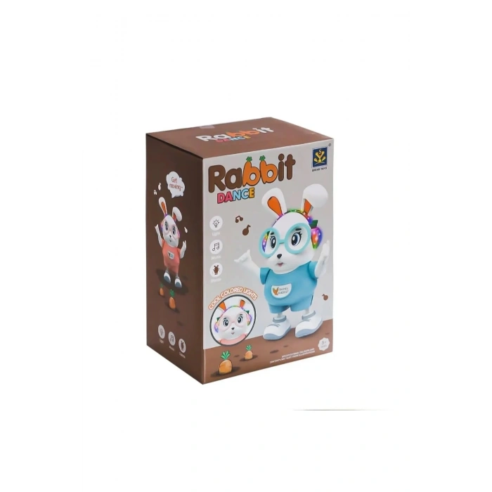 Dans Eden Sevimli Tavşan Robot – 25 cm | Işıklı, Sesli ve Pilli
