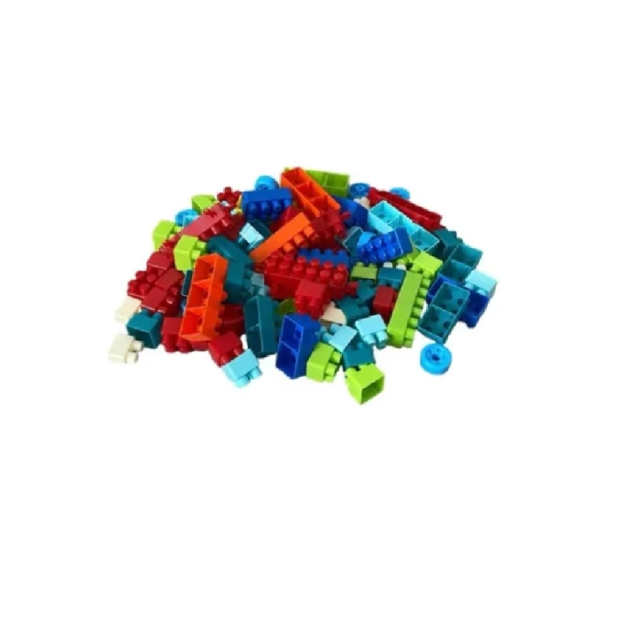 Eğitici Blok Aktivite Masa Seti İnşa Blokları Lego Mavi