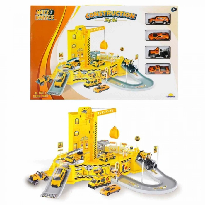 Garaj Set İnşaat Seti 4 Araçlı