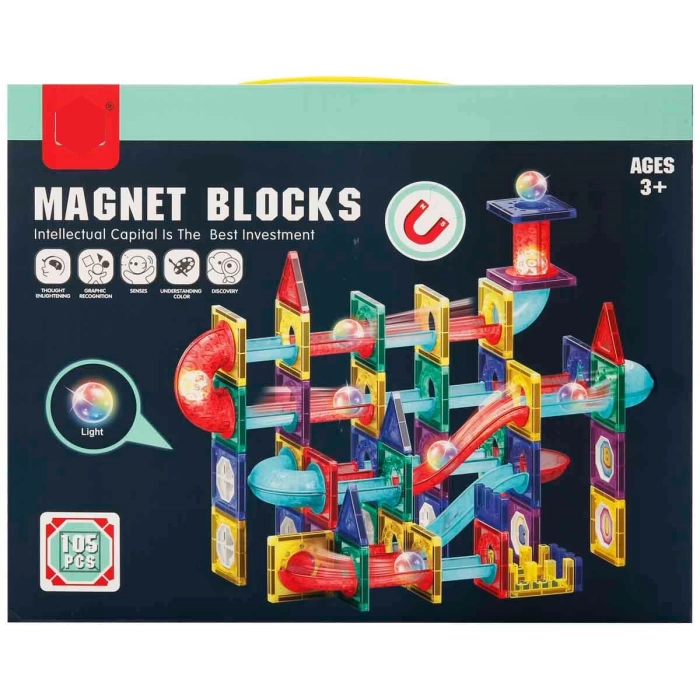 Işıklı Manyetik Bloklar 105 Parça